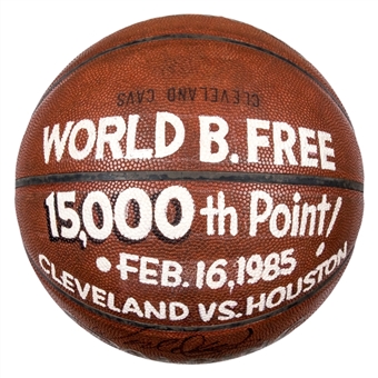 World B. Free Game Used & Signed Basketball From His 15,000th Career Point on 2/16/85 (Free LOA)